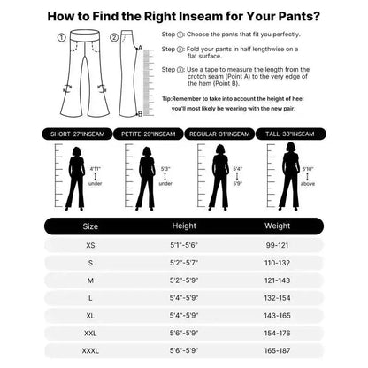 💘Women's High-Waist Wide Leg Pants – Business Casual Yoga Dress Pants with Pockets