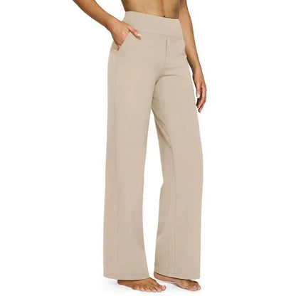 💘Women's High-Waist Wide Leg Pants – Business Casual Yoga Dress Pants with Pockets