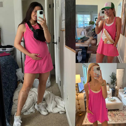 🔥Summer Sale❤️Womens Summer Sleeveless Mini Dress V Neck Spaghetti