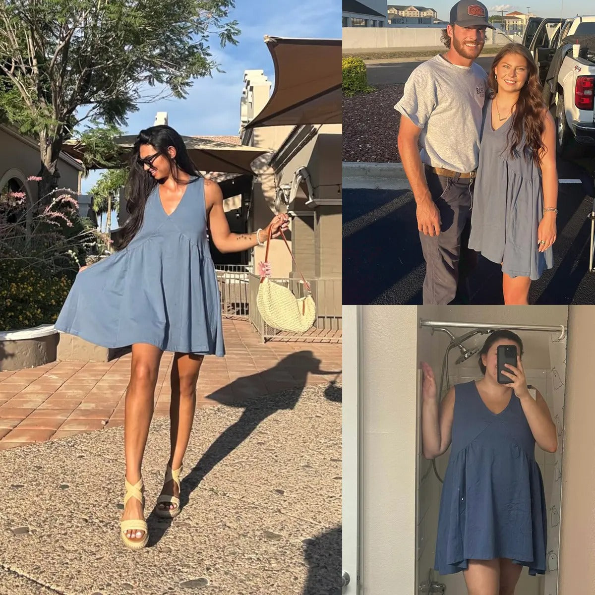 🔥Womens Summer Sleeveless Mini Dress Casual Loose V Neck Sundress with Pockets