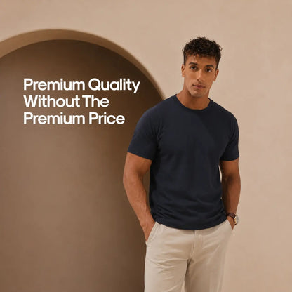 Men's Slim Fit Crew Neck Casual T-Shirts - Super Soft, Tagless, Essential Tees for Everyday Wear Breathable Streetwear