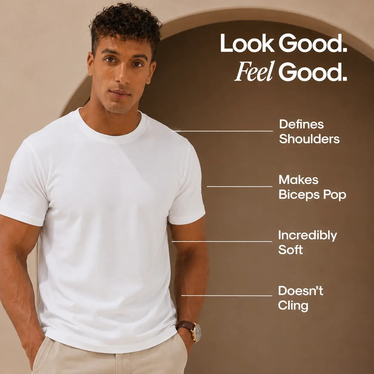 Men's Slim Fit Crew Neck Casual T-Shirts - Super Soft, Tagless, Essential Tees for Everyday Wear Breathable Streetwear