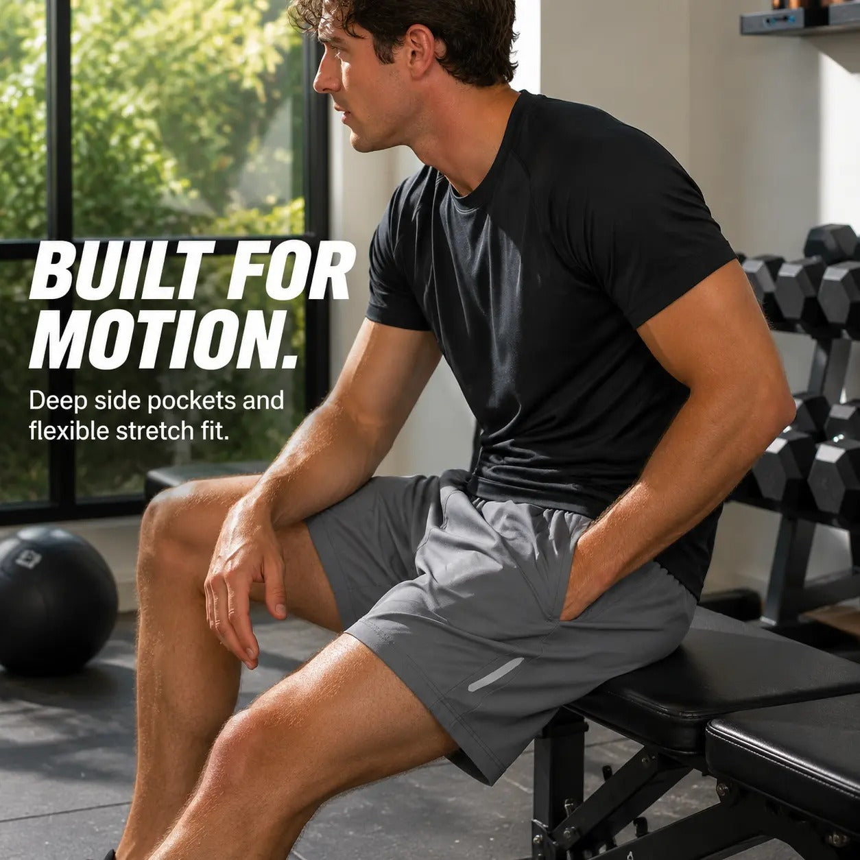 Men's Performance Shorts | Quick Dry • Lightweight • Breathable • Zipper Pockets