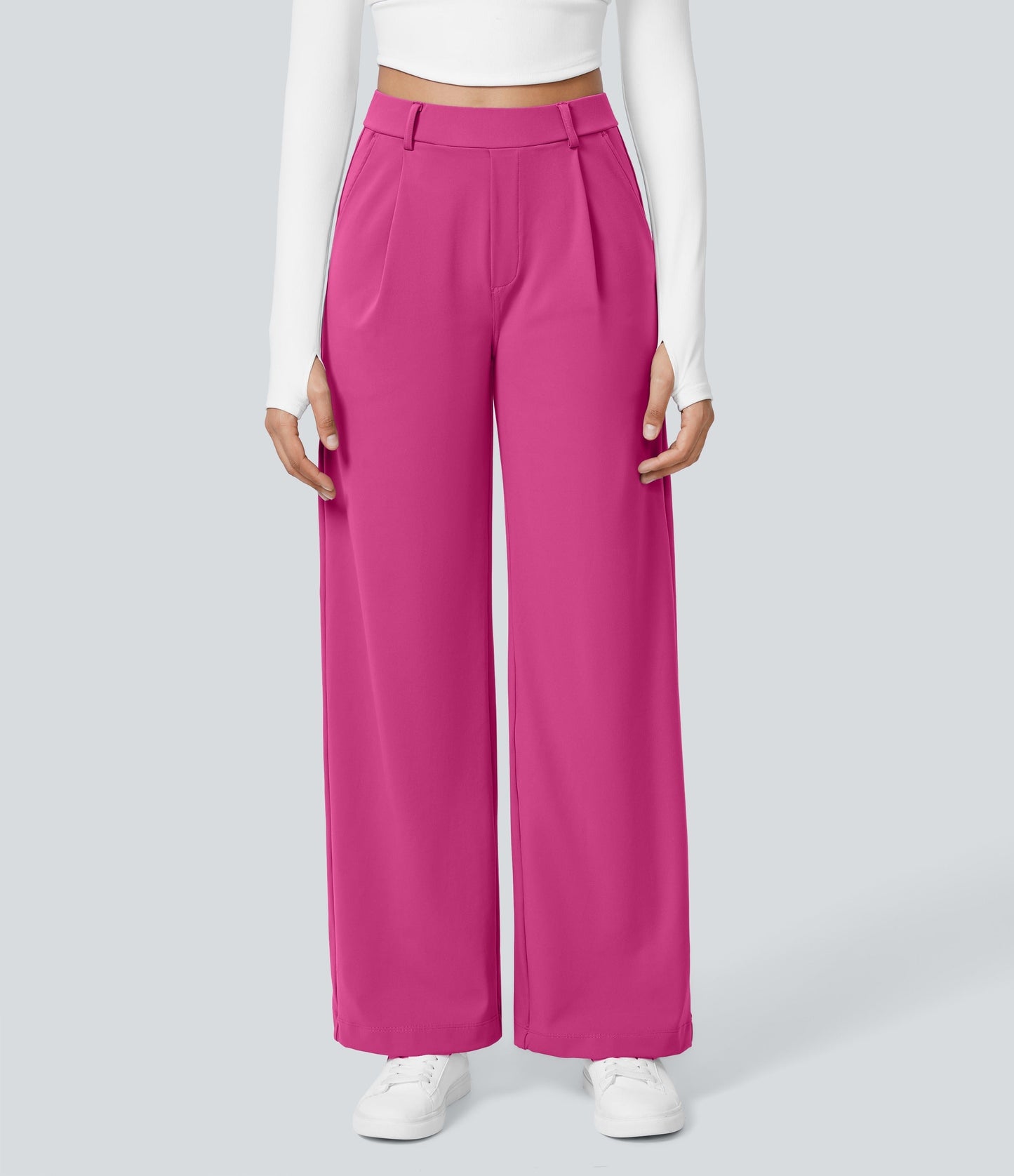 2026 NEW Limited offer🔥High Waisted Pocket Straight Leg Work Pants