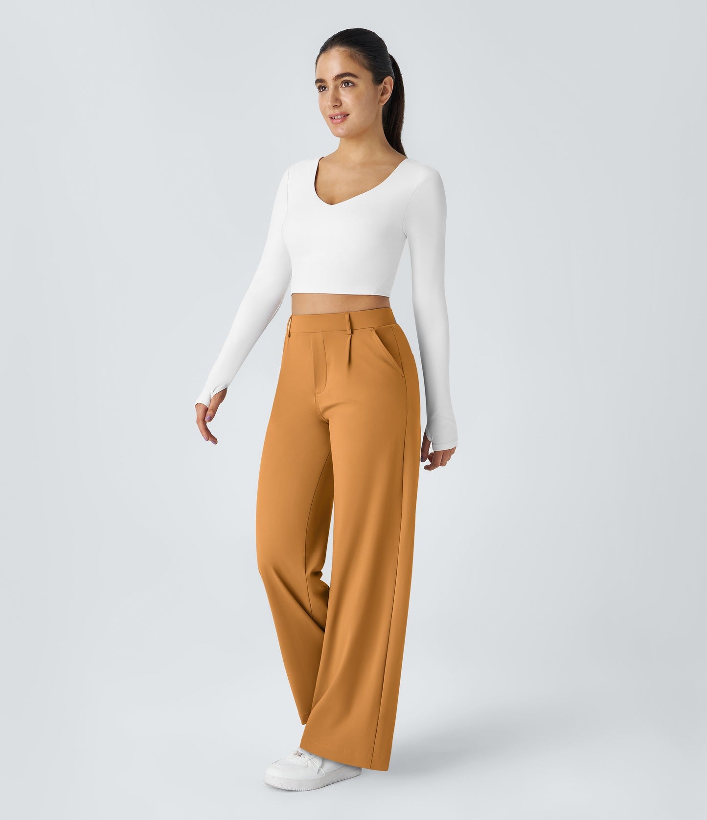 2026 NEW Limited offer🔥High Waisted Pocket Straight Leg Work Pants