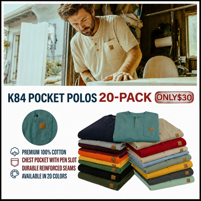 Men's Heavyweight Work Polo with pocket