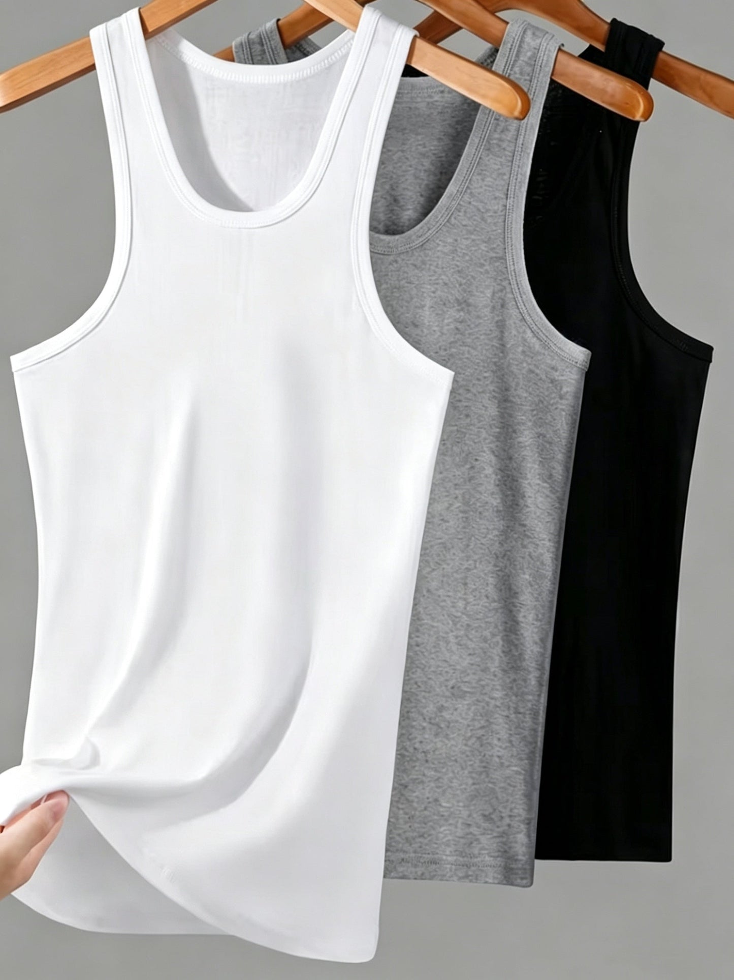 🔥Premium Ultra-Soft Cotton Fitted Tanks 3 Pack / 6 Pack