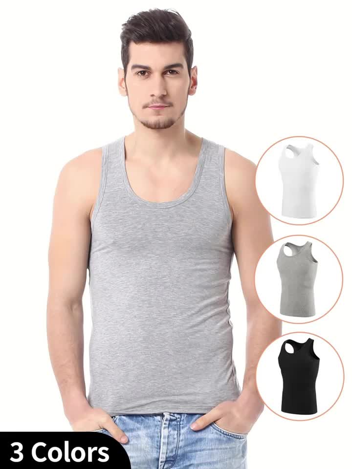 🔥Premium Ultra-Soft Cotton Fitted Tanks 3 Pack / 6 Pack