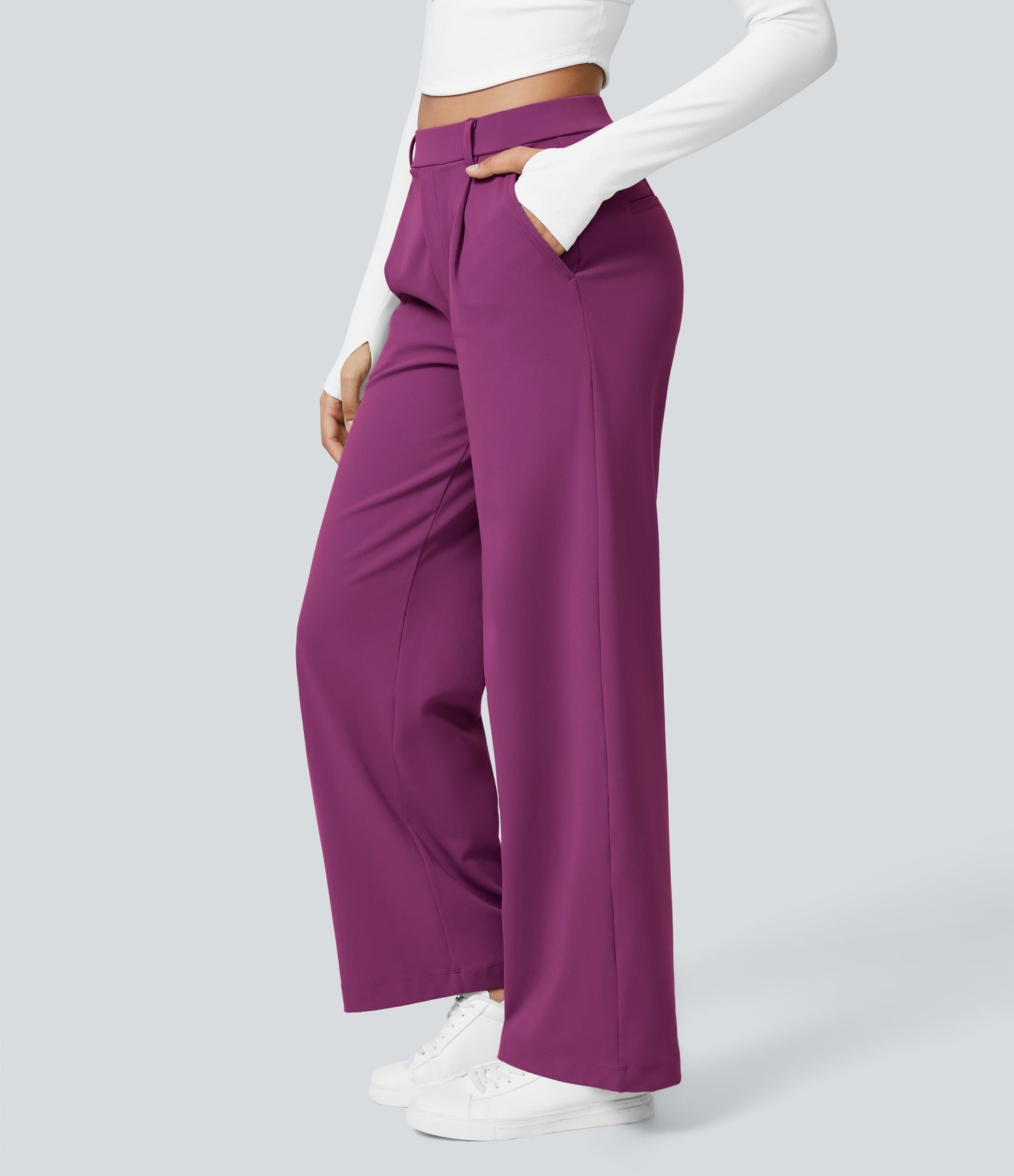 2026 NEW Limited offer🔥High Waisted Pocket Straight Leg Work Pants