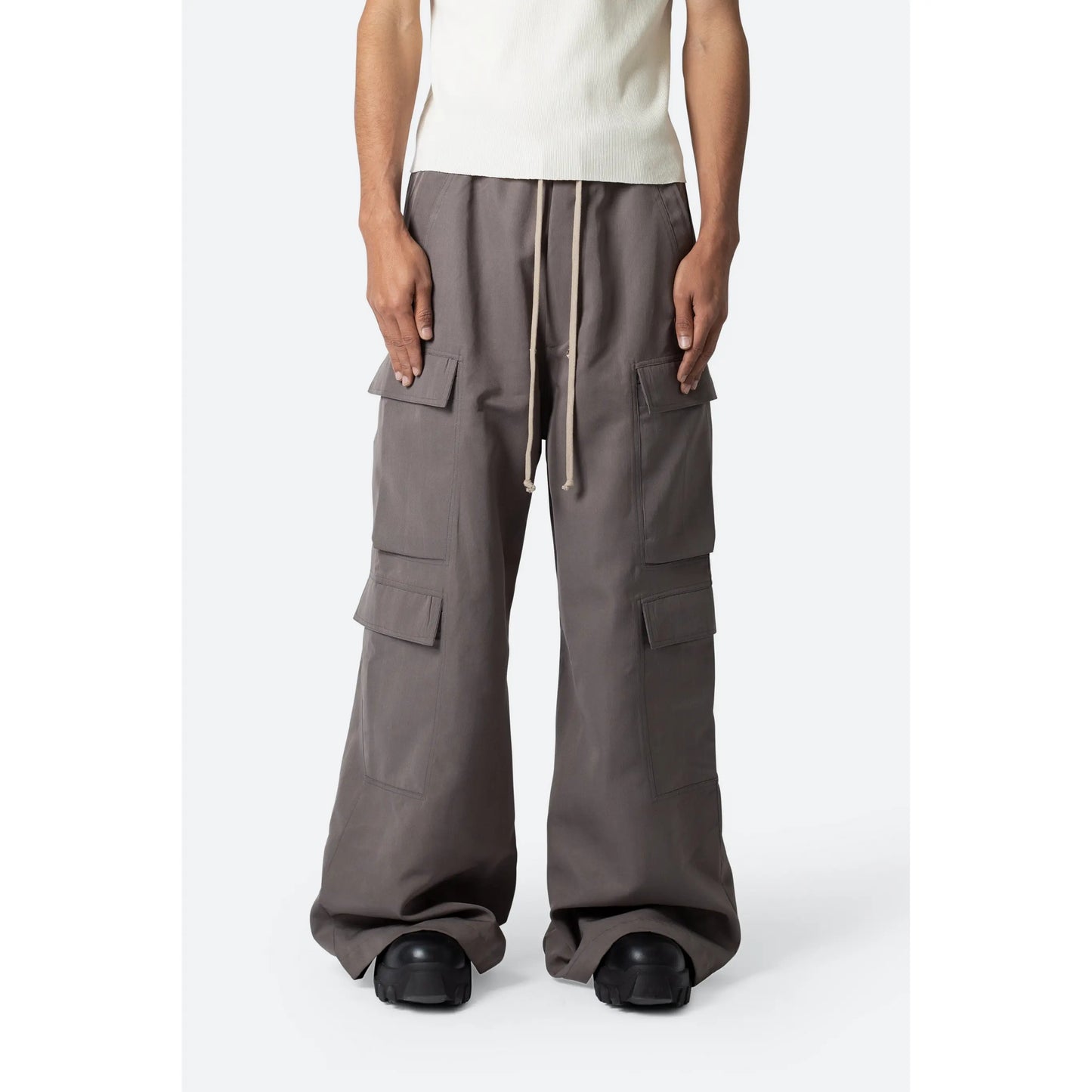 Men's Double Cargo Pants – Relaxed Fit Streetwear Baggy Utility Trousers