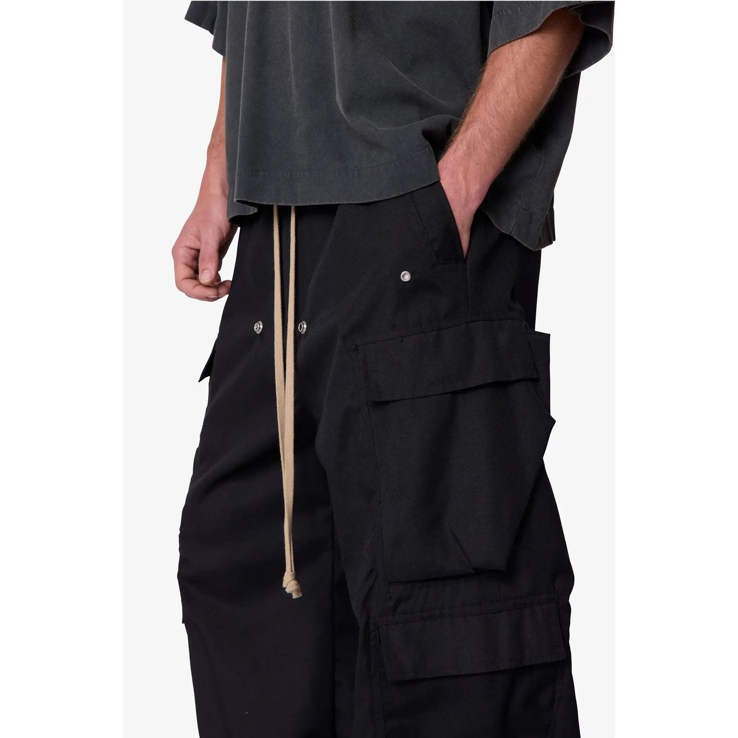 Men's Double Cargo Pants – Relaxed Fit Streetwear Baggy Utility Trousers