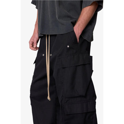 Men's Double Cargo Pants – Relaxed Fit Streetwear Baggy Utility Trousers