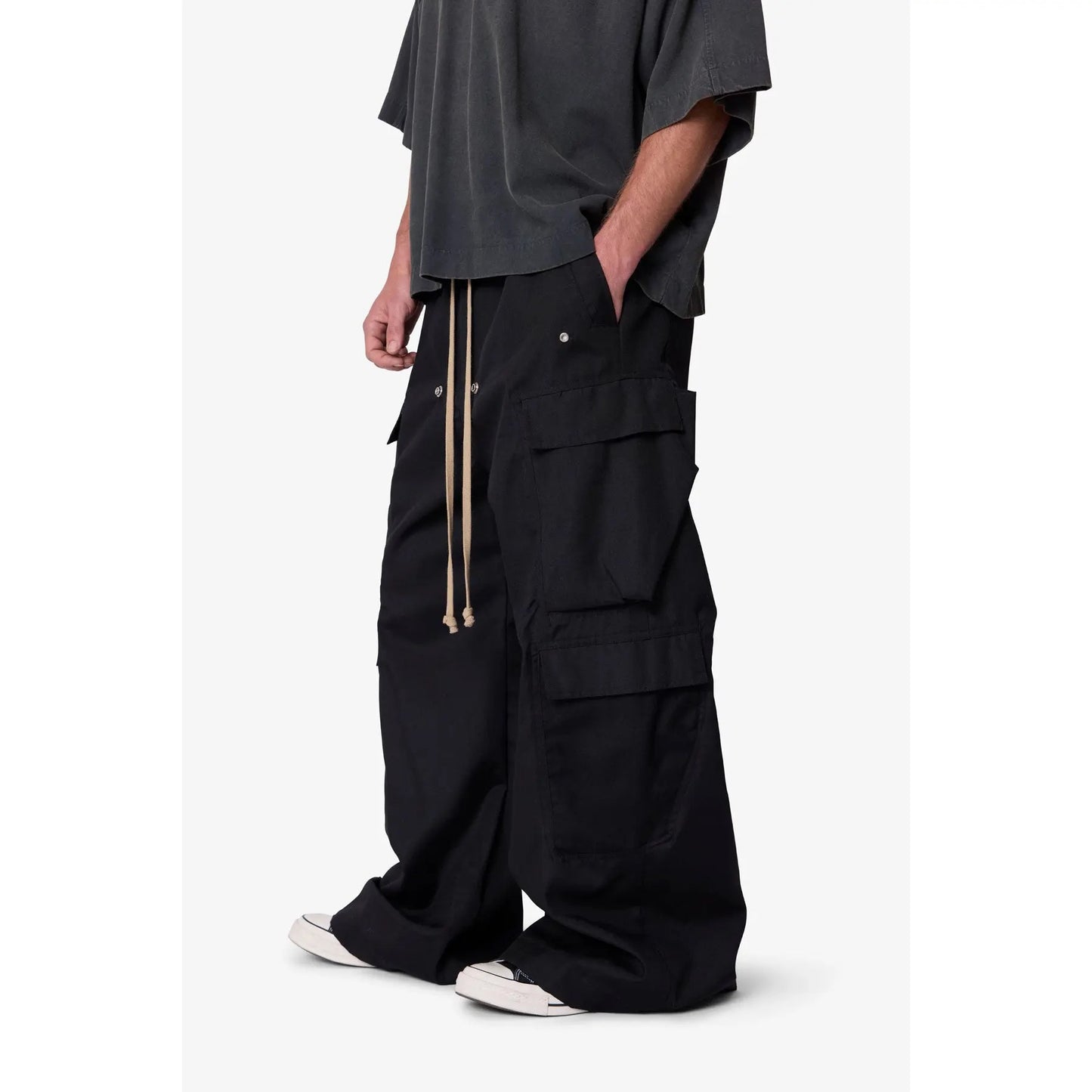 Men's Double Cargo Pants – Relaxed Fit Streetwear Baggy Utility Trousers